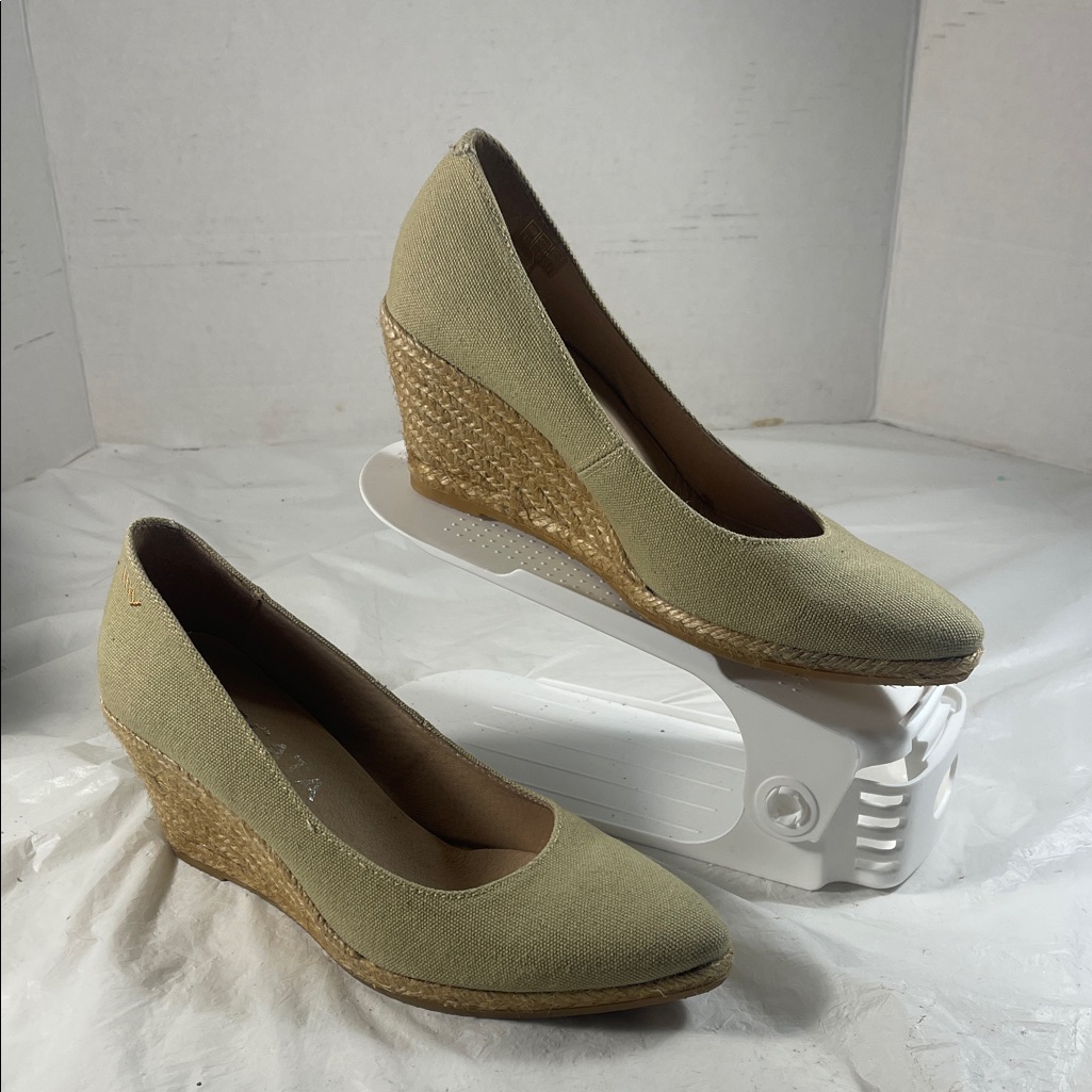 Viscata Barcelona Women's Roses Canvas V Cut Espadrille Wedge Designer Shoes